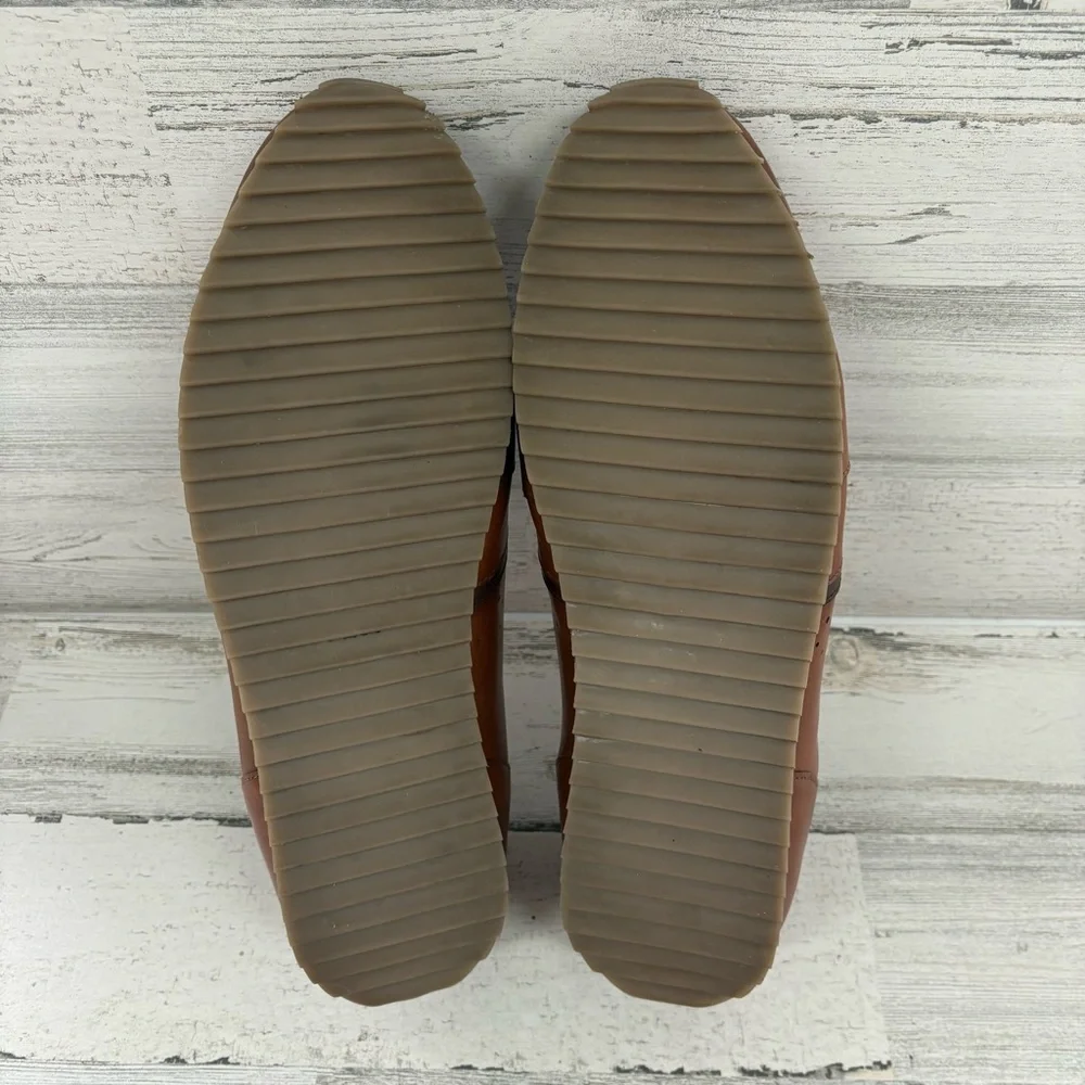 Men's Brown Leather Casual Sneakers